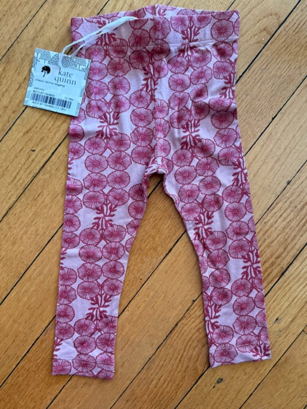 Kate Quinn NWT classic skinny legging in petunia pink, sz12-18mo